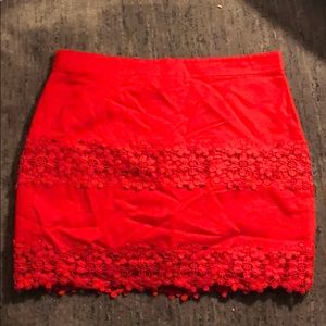 Red skirt